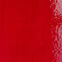 Glass Plate Bright Cherry Hammered