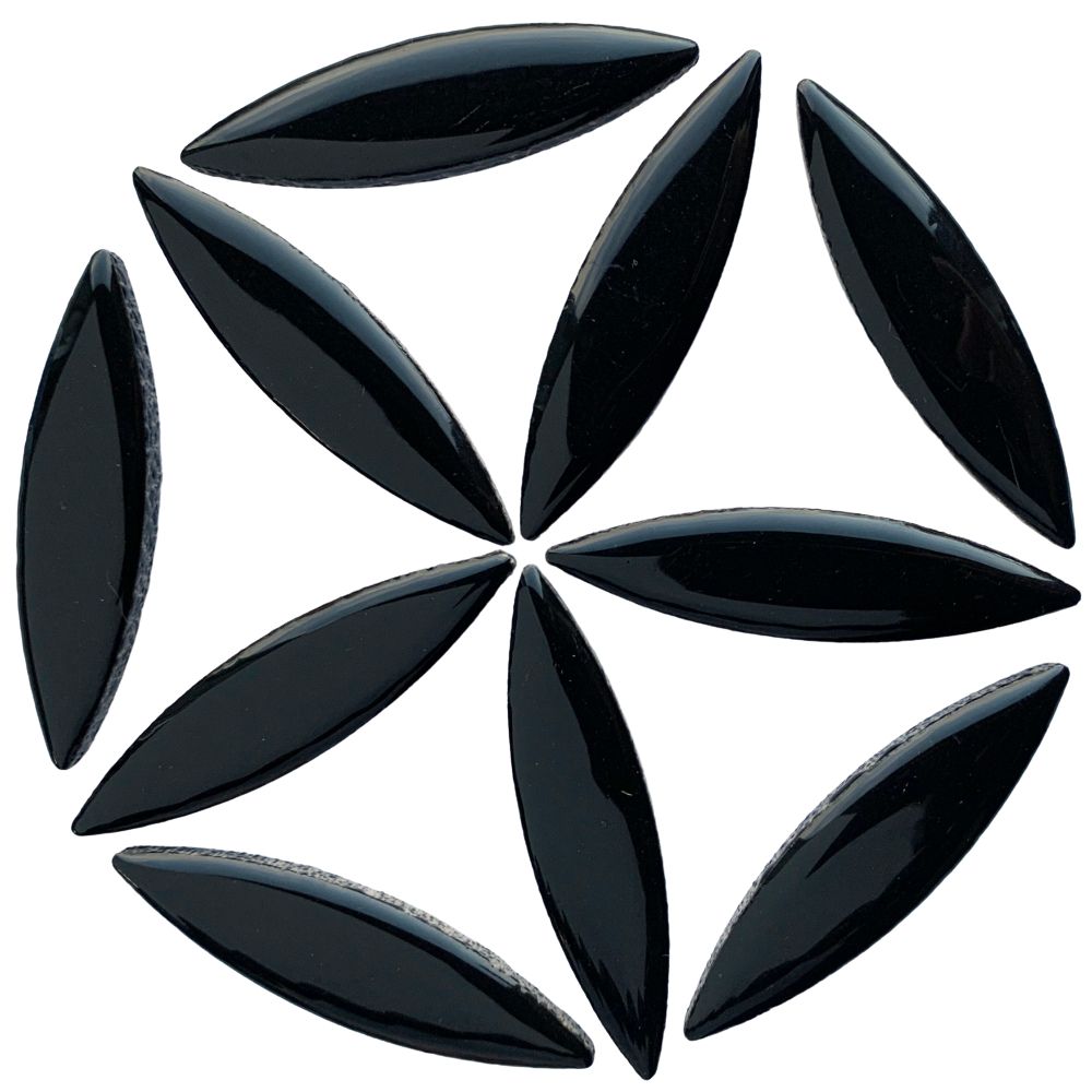 Mosaiksteinen Ellipse  Schwarz