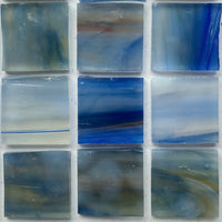 Glasmosaik Tiffany-Glas 20mm Gezeitenblau