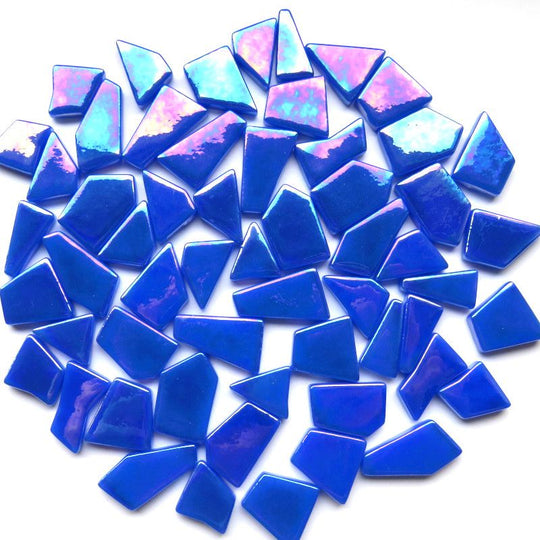 Ottoman Puzzle Irisé  Bleu Brilliant
