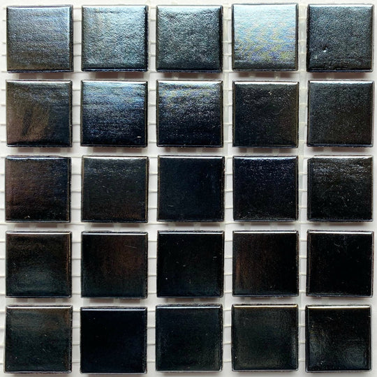 Glasmosaik Irisierend 20mm   Schwarz