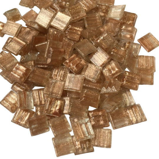 Glasmosaik Gold 10mm  Helles Kupfer