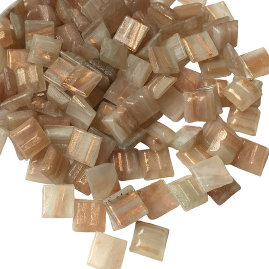 Glasmosaik Gold 10mm  Helles Gold