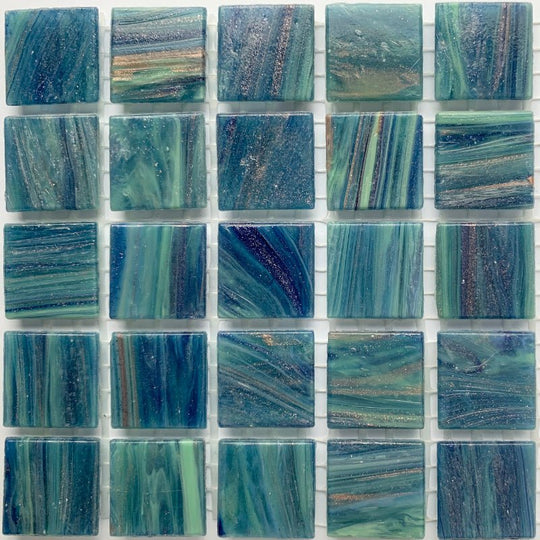 Pâtes de Verre Veiné d'or 20mm  Tourmaline