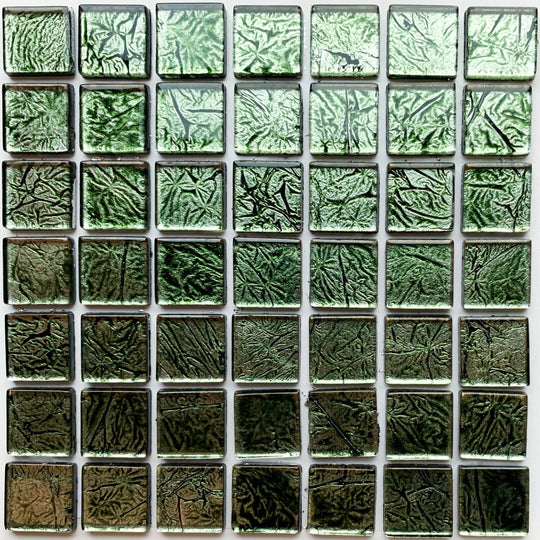 Pâtes de Verre Miroir Colorées 20mm  Emeraude