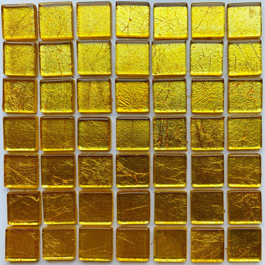 Pâtes de Verre Miroir Colorées 20mm  Or
