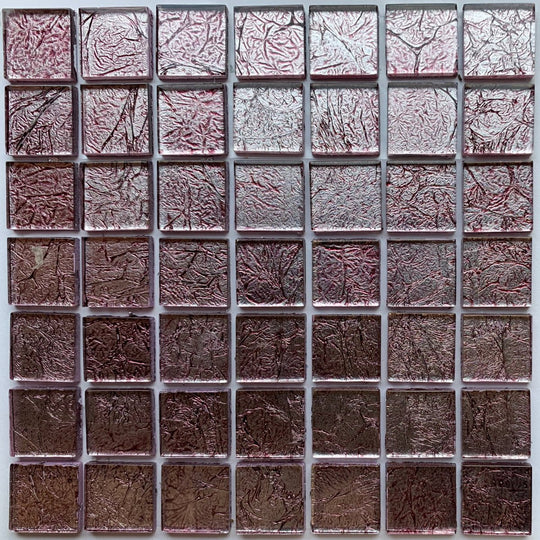 Pâtes de Verre Miroir Colorées 20mm  Grenat