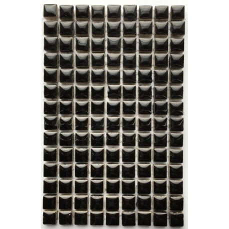 Verre Mosaique - glass mosaic -Glasmosaik-glasmozaïek-Keramiek 10mm Zwart - mosaicshop