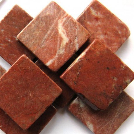 Marble 20x20mm  Chinese Red