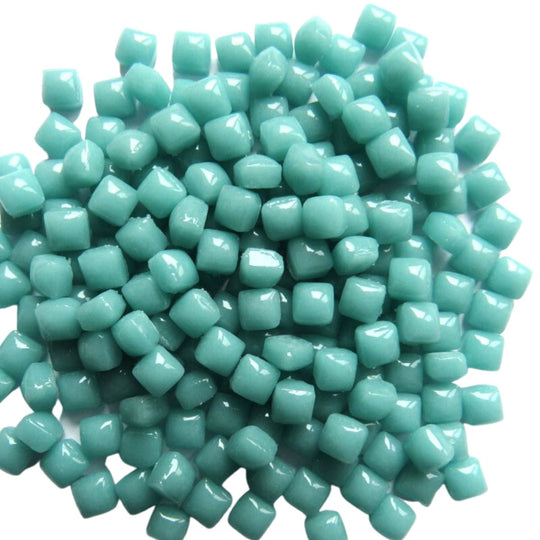 Micro Glass Cubes 4,8mm  Teal