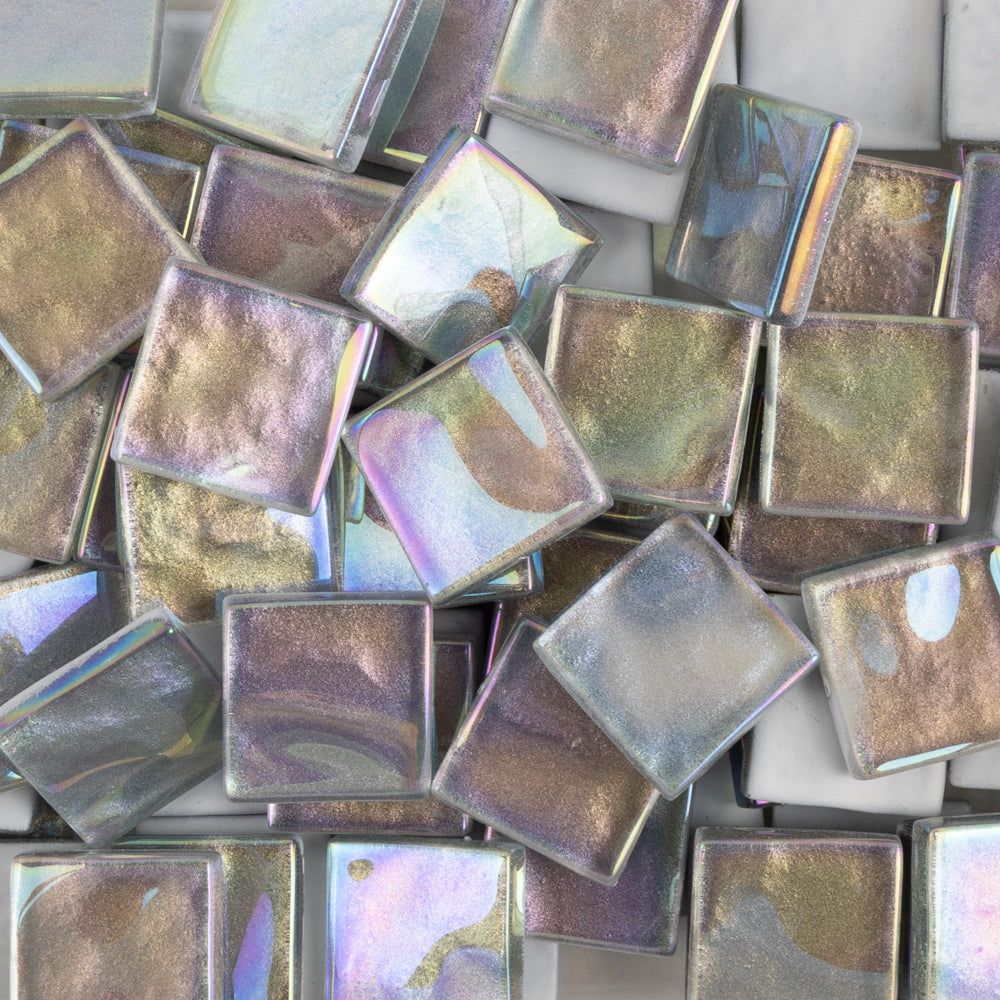 Crystal Wavy Iridescent 20mm Silver