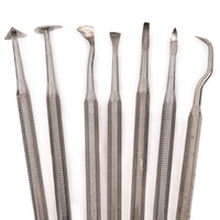 modeling spatula  - 7 pieces -metal - detail