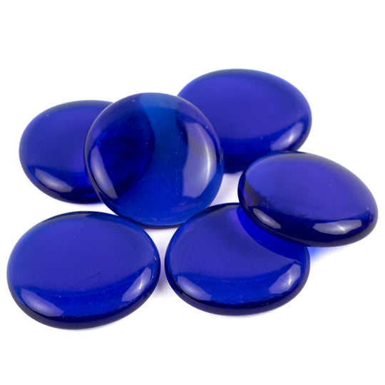 Billes de Verre XL 30-36mm  Bleu  Cristal