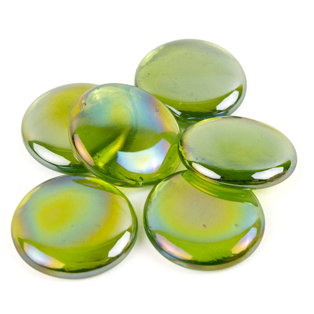 Glass Nuggets XL 30-36mm  Kiwi Diamond