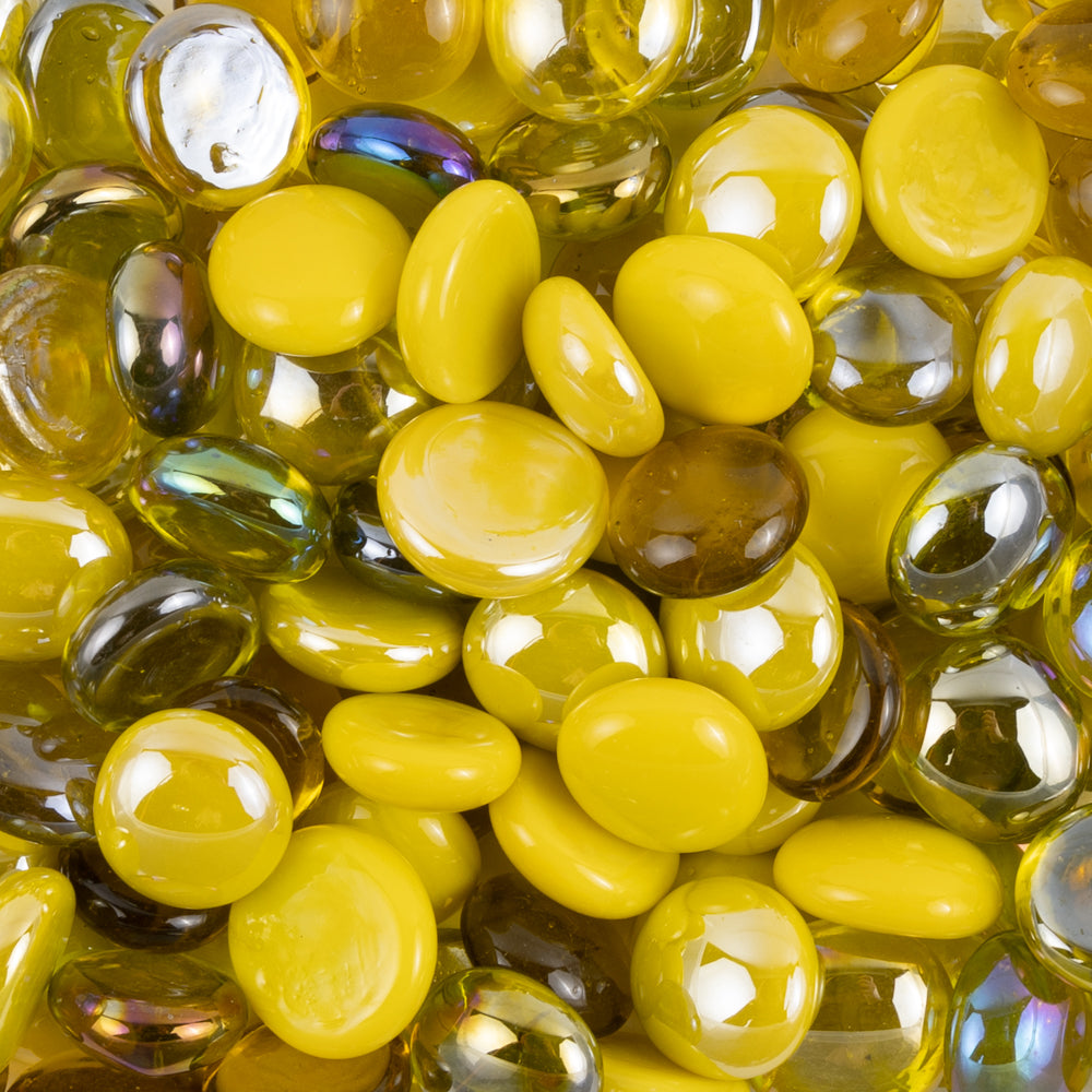 Glass Nuggets 16-20mm  Yellow Mix