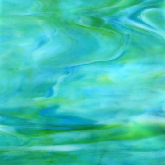 Glass Plate Teal Lime Opal