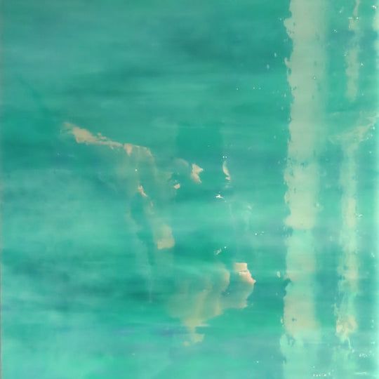 Glasplatte Helles Blaugrün Irisiert