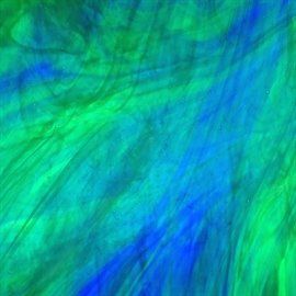 Plaque de Verre Mystique : Vert/Bleu Sarcelle/Bleu