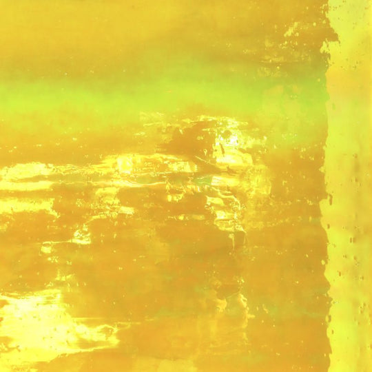 Glasplatte Neon Gelb Irisiert