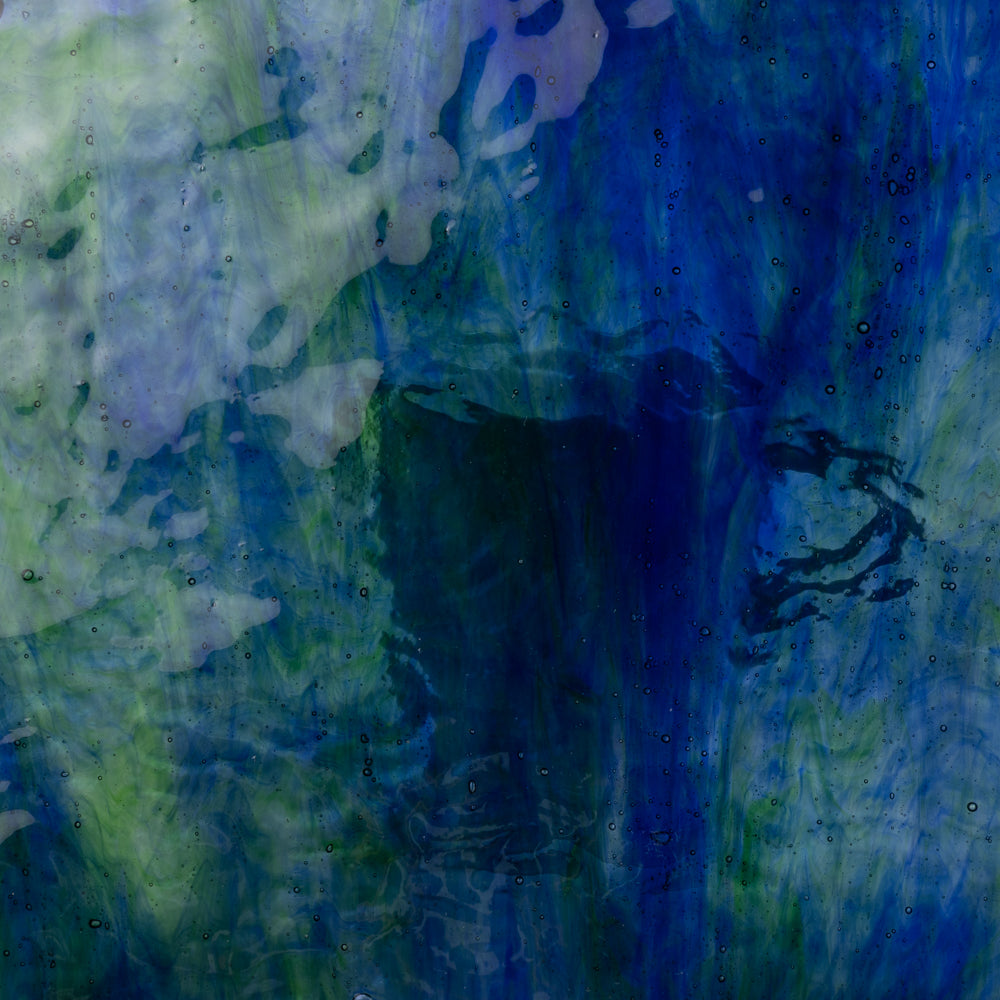 Lastra di vetro martellato blu scuro