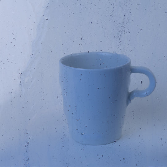 Glass Plate Bleached Blue
