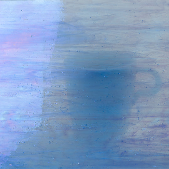 Plaque de Verre Bleu Marbré Perle