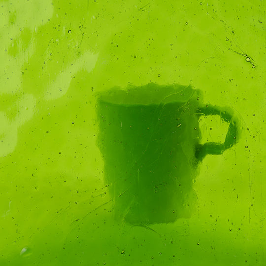 Glass Plate Neon Lime Texture Glass Plate