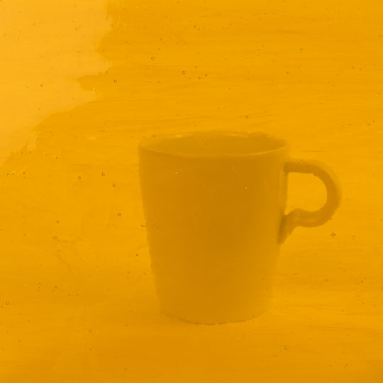 Lastra di vetro giallo oro nebbioso