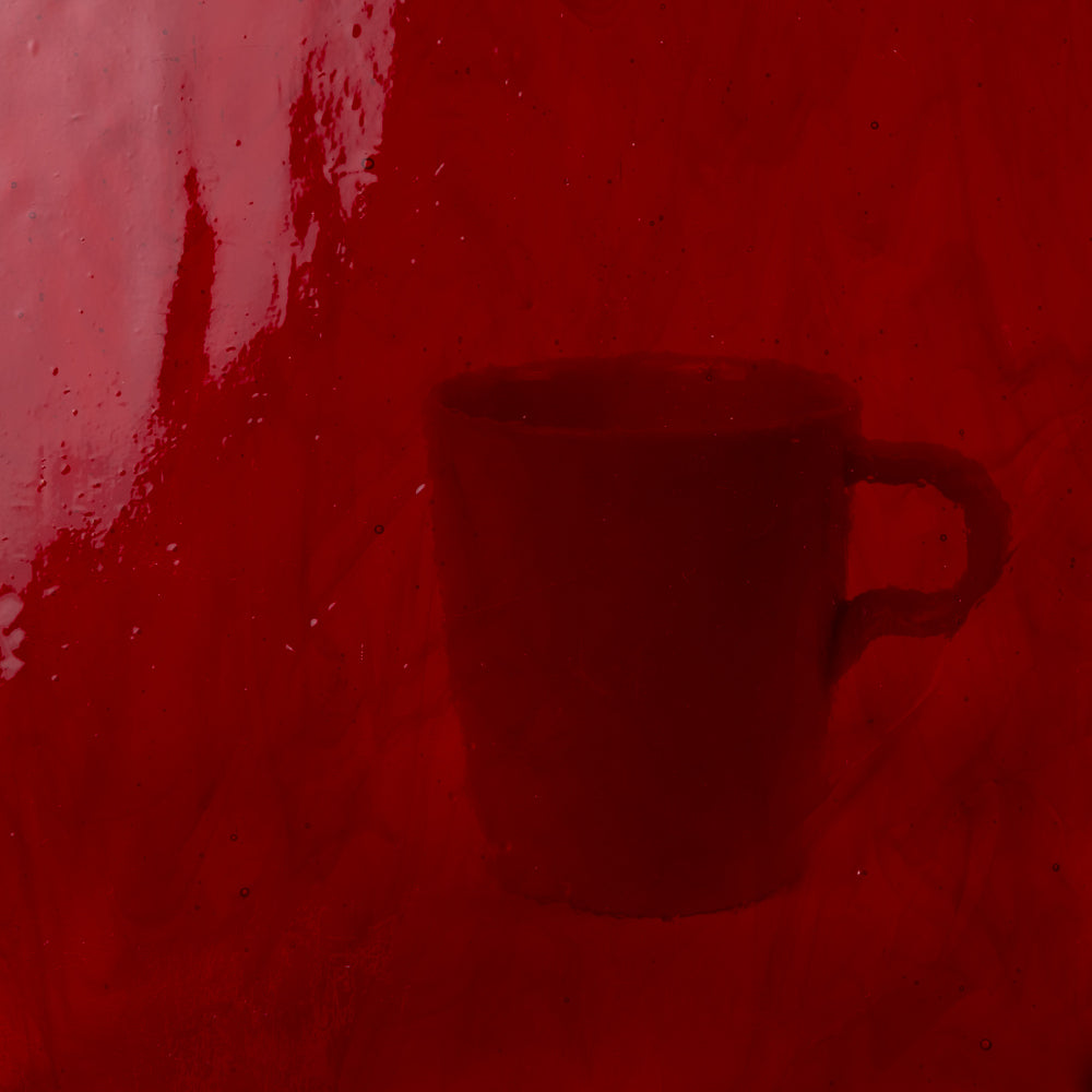 Lastra di vetro rosso cremisi profondo