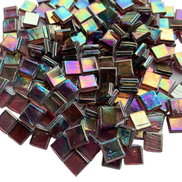 Glasmosaik Transparent 10mm Purpurit