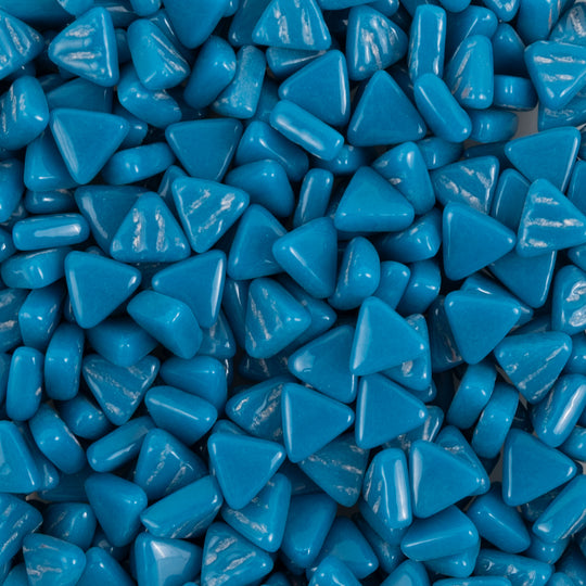 Mini mosaïque en verre triangle Lac bleu foncé