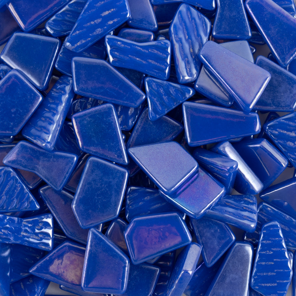 Ottoman Puzzle Irisé  Bleu Brilliant