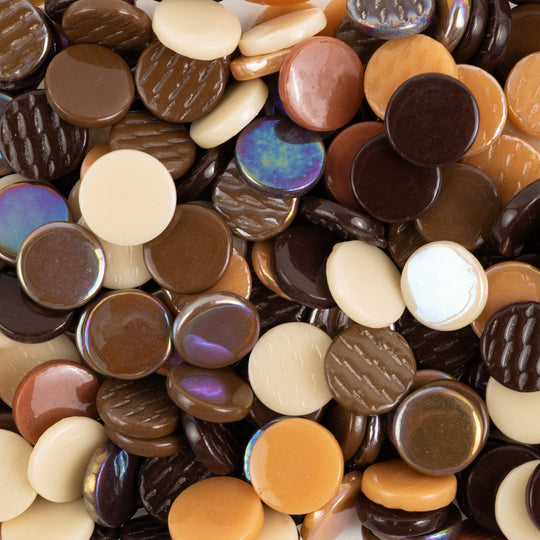 Rounds 18mm  Brown Mix