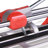 Detail des Schneidkopfs des Rubi Fliesenschneiders STAR 42