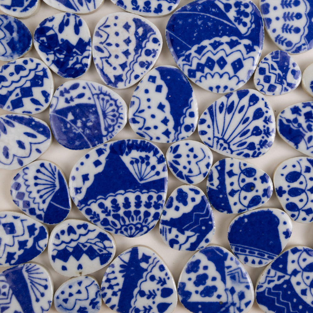 Galets Japonais dentelle bleue (en vrac)
