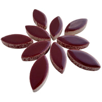 Mosaiksteinen Elipsenform 25mm  Merlot