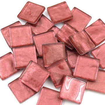 Pâte De Verre Cristal Ondulé 20mm Rose Thé