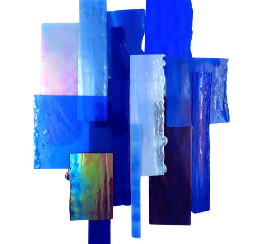 Glasscherben XL Himmelblaue Mix