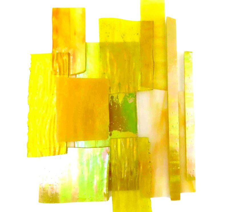 Chutes de verre  Vitraux Opus Mélange XL Jaune