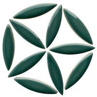 Ellipse de Céramique  Menthe Foncé