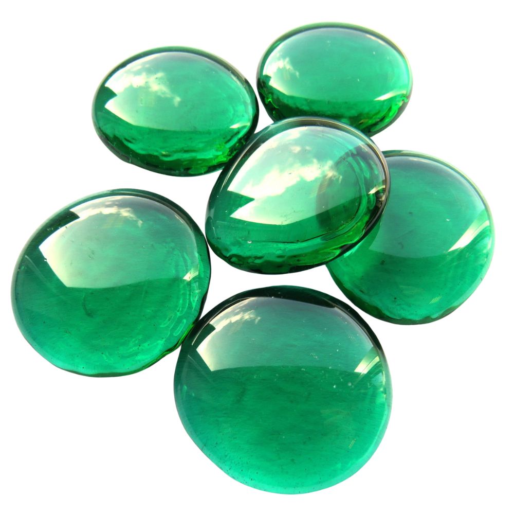 Glasnuggets XL 30-36mm   Kristallsmaragd