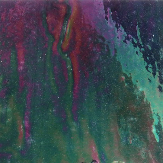 Plaque de Verre Noir Iridescent