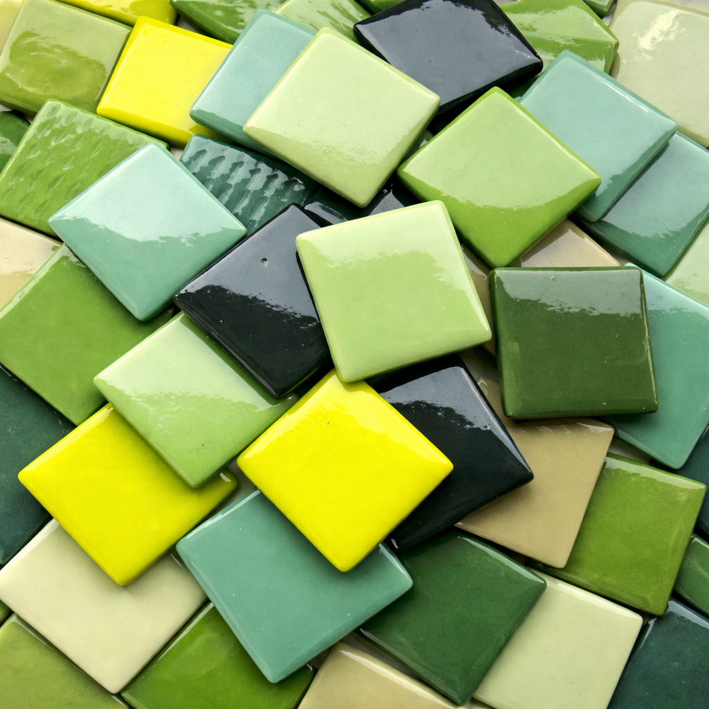 Pâte de Verre 25mm Vert Mélange