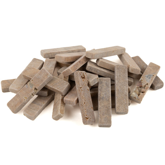 Marmorstangen Mit Gelber Holzmaserung