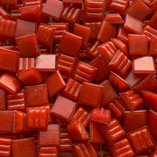 Glass Mosaic Tiles 10mm Red (loose)