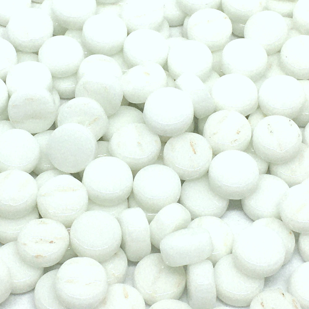 Mini Pastilles De Verre 8mm Blanc Opale