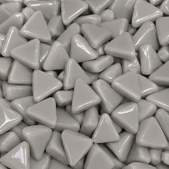 Mini Glass Mosaic Triangle Grey Mist