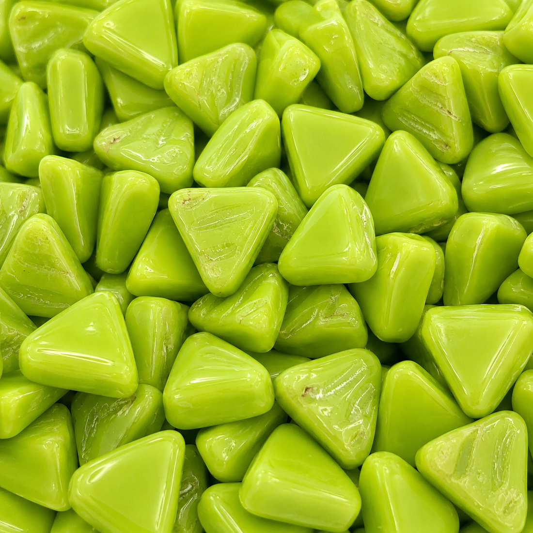 Mini Glass Mosaic Triangle Acid Green