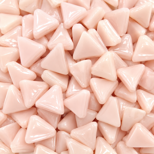 Mini Glass Mosaic Triangle Light Pink