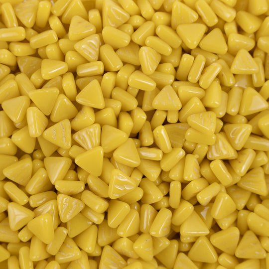 Mini Glass Mosaic Triangle Opal Yellow